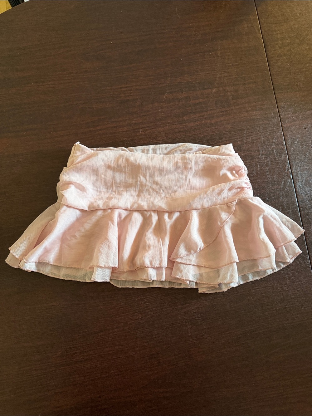 Light Pink Ruffle Mini Skirt - Women